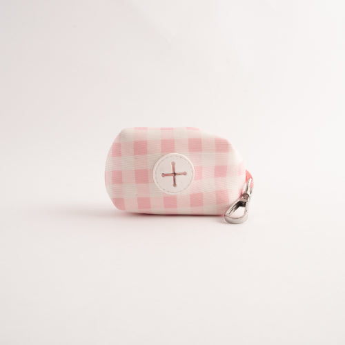Pet Waste Bag Holder - PINK GINGHAM